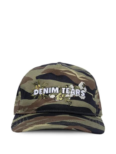 denim Tears baseball cap with floralem Logo