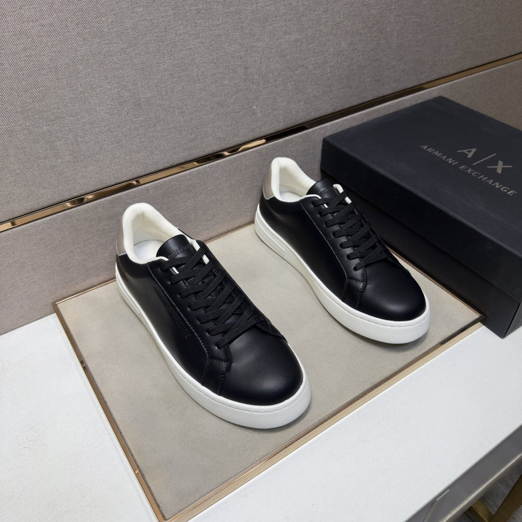 Armani Exchange Men's Contrast Heel Low-Top Sneakers