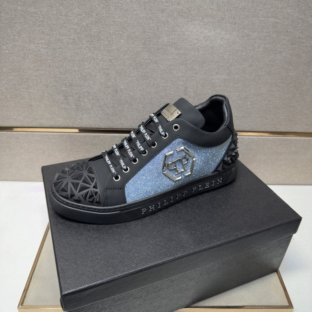 Philipp Plein Men's Textured Logo High-Top Sneakers